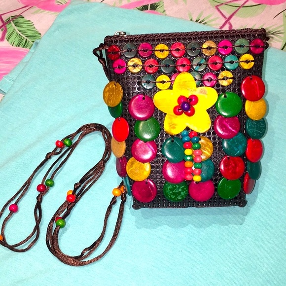 Purse Daisy Life coconut shell Basket weave. - Picture 7 of 7